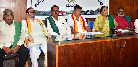 Cauvery water dispute District Farmer Welfare Committee press conference Mandya
