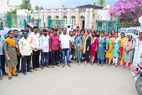Computer operators protest mandya