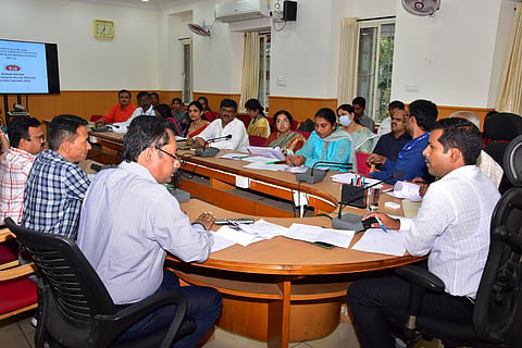 Meeting to review the progress of various programs of the Health Department