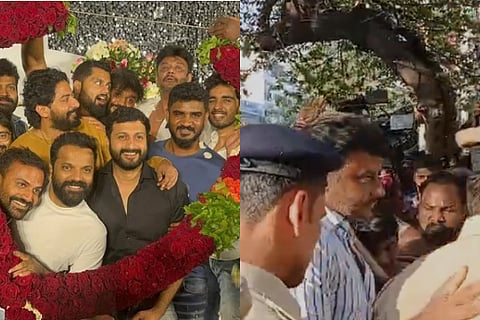 kaatera success party scandal actor darshan 8 others attends police investigation