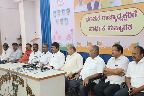 mp b.y.raghavendra press meet