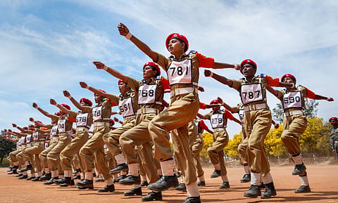 Agniveer girls during training