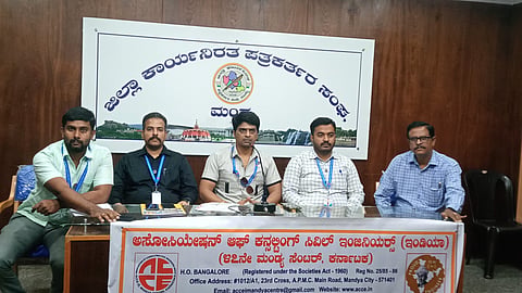 Civil Engineer Association press conference mandya