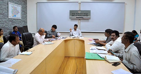 zp ceo meeting at koppal regarding water problem