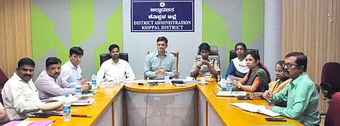 DC meeting in koppal election staff meeting