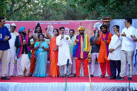 BJP street dramas for awareness campaign