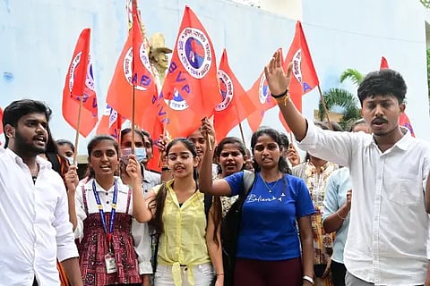 ABVP protest neet