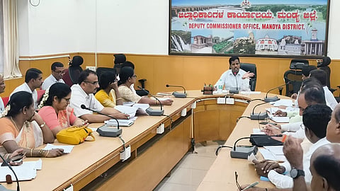City council and municipal progress review meeting Mandya
