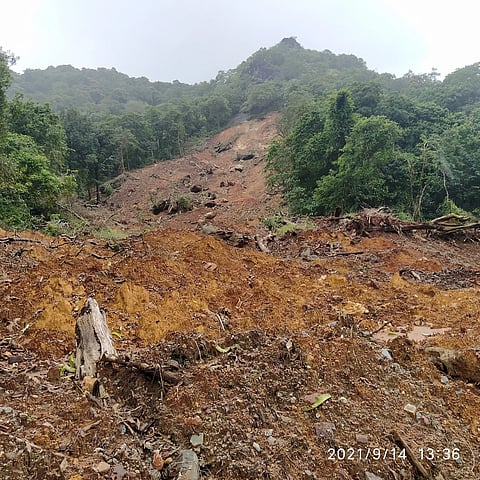 Land slide.