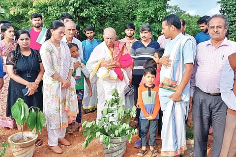ACF Himavati Bhat Planted Tree in jyotirvana Yallapura.