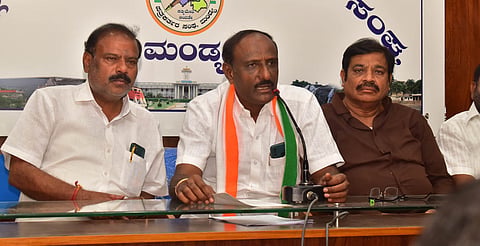District Congress President press conference Mandya