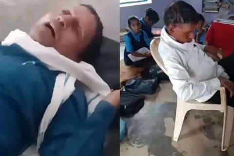 Drunk teacher in Shahdol government school suspended after viral video