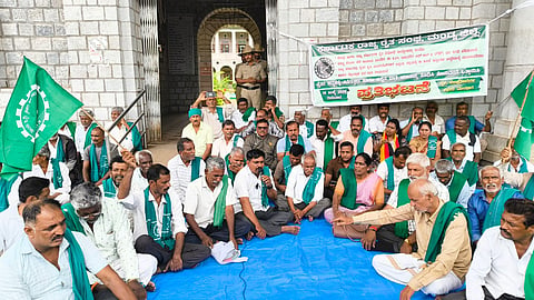 Farmer protest Mandya