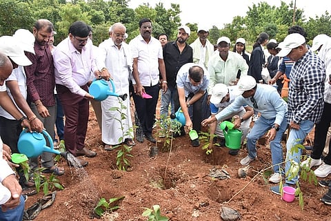 Construction of Miyawaki Forest in the gardens of Mysore