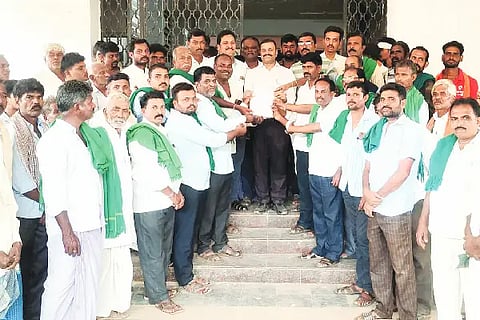 Former Protest in savanur