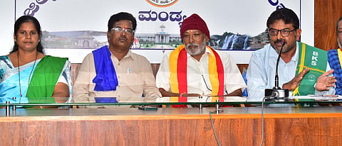 Press conference against the state government Mandya