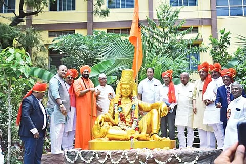 The statue of Immadi Pulikeshi is the pride of the state