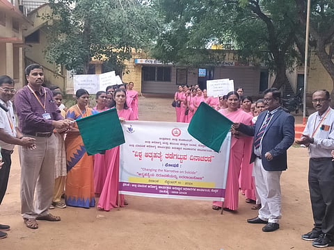 anti suicide day awareness rally koppal health department