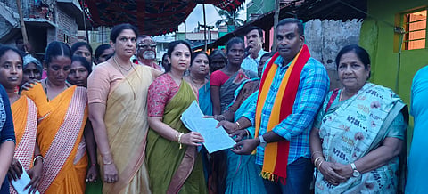 Chairperson of the Womens Commission visited Hollu village Mandya