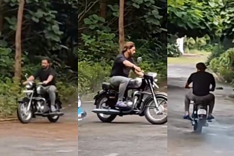 Dhoni Bike Ride