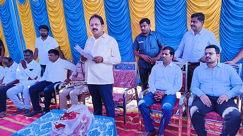 Foundation stone for building construction Mandya