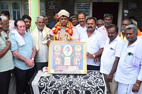 MLA Ravikumar was awarded the title Mandya