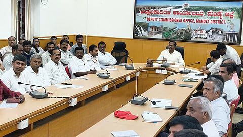 Additional District Collector Dr. H.L. Nagaraju Meeting Mandya