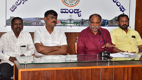 Former MLA Annadani press conference Mandya