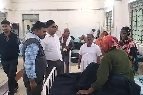 The District Collector made a sudden visit to the District Hospital