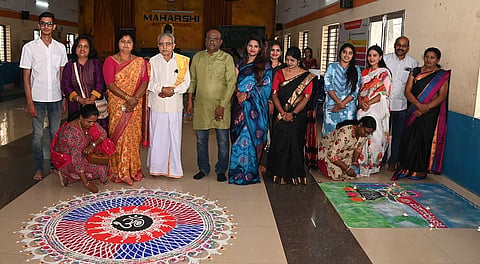 Rangoli competition in Mysore on the occasion of Shivaratri