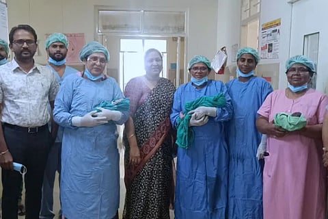 Woman Gave Birth To Three Babies