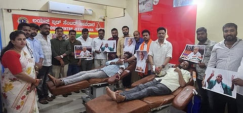 Yediyurappa's birthday celebration Blood donation in Mysore