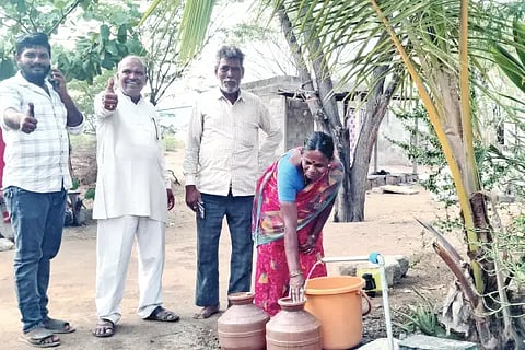 Ganga came from house to house on Ugadi.