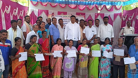 Issue of title deeds in Honaganahalli village Mandya