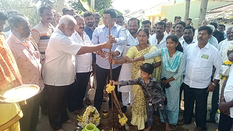 MLA Ravikumar launches development work Mandya