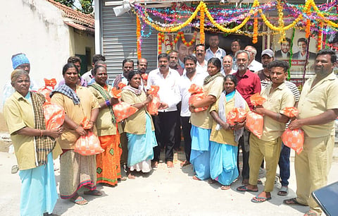 Food kit distribution to civil servants Mandya