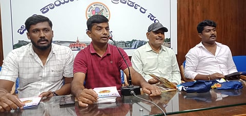 Press conference on cricket tournament Mandya