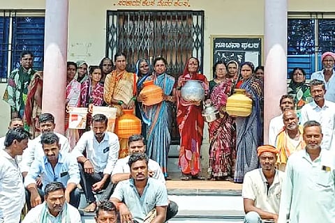 Protest after village lockout