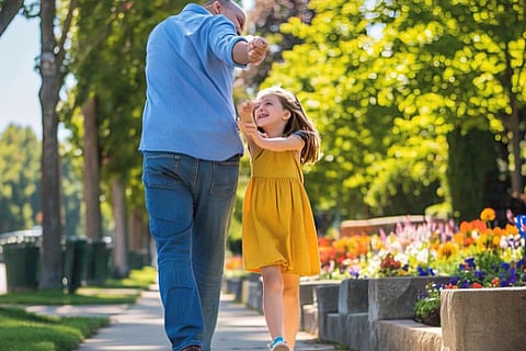 daughter and father