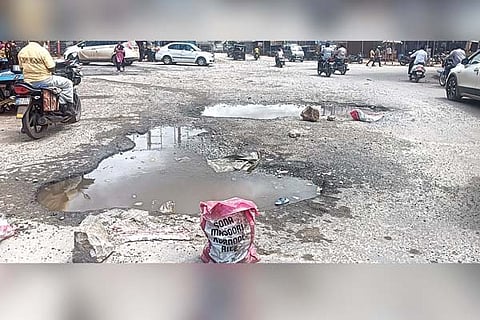 Gangavathi road repair