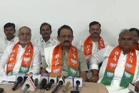 BJP PRESS MEET CHINNASWAMI STEDIUM