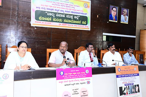 Meeting with child marriage prohibition officers Mandya