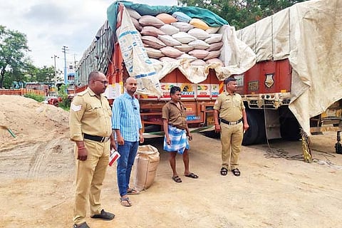Sindhanour illigal raice transport
