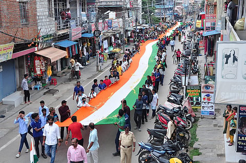 790 feet long Tiranga Yatra Mandya