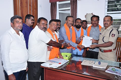 BJP workers appeal for legal action Mandya