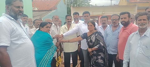 Bhumi Pooja for the construction of Shriram Mandira Mandya