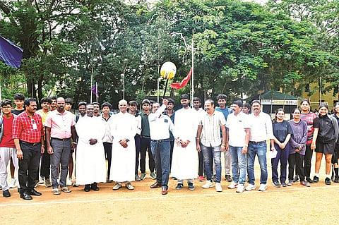 Volleyball, Throwball Tournament at Saint Philomena's College, Mysore
