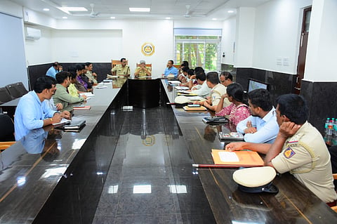 district koppal cm siddaramayya programme sp meeting