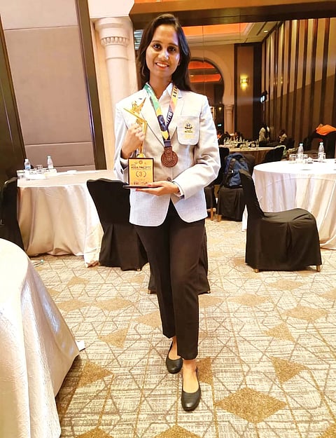 Arpita Achieves International Yoga Competition Mandya