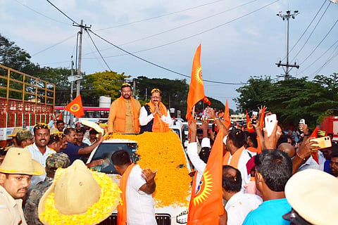 Bike rally as part of Ganpati immersion Mandya